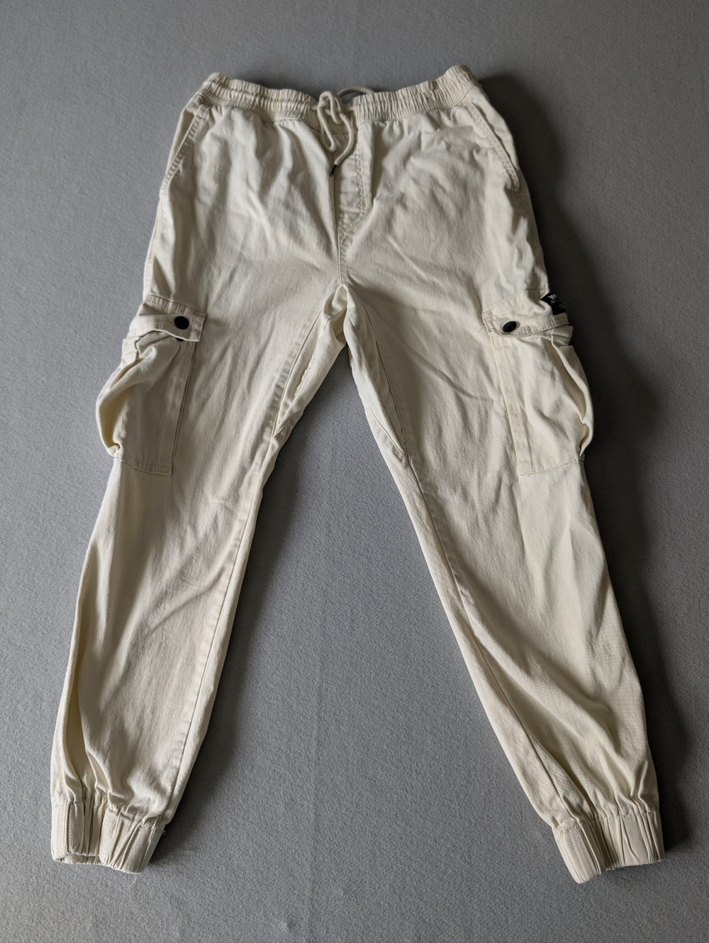 WESC Beige Slim Utility Cargo Jogger Pants Unisex L/XL Neutral Streetwear Pants